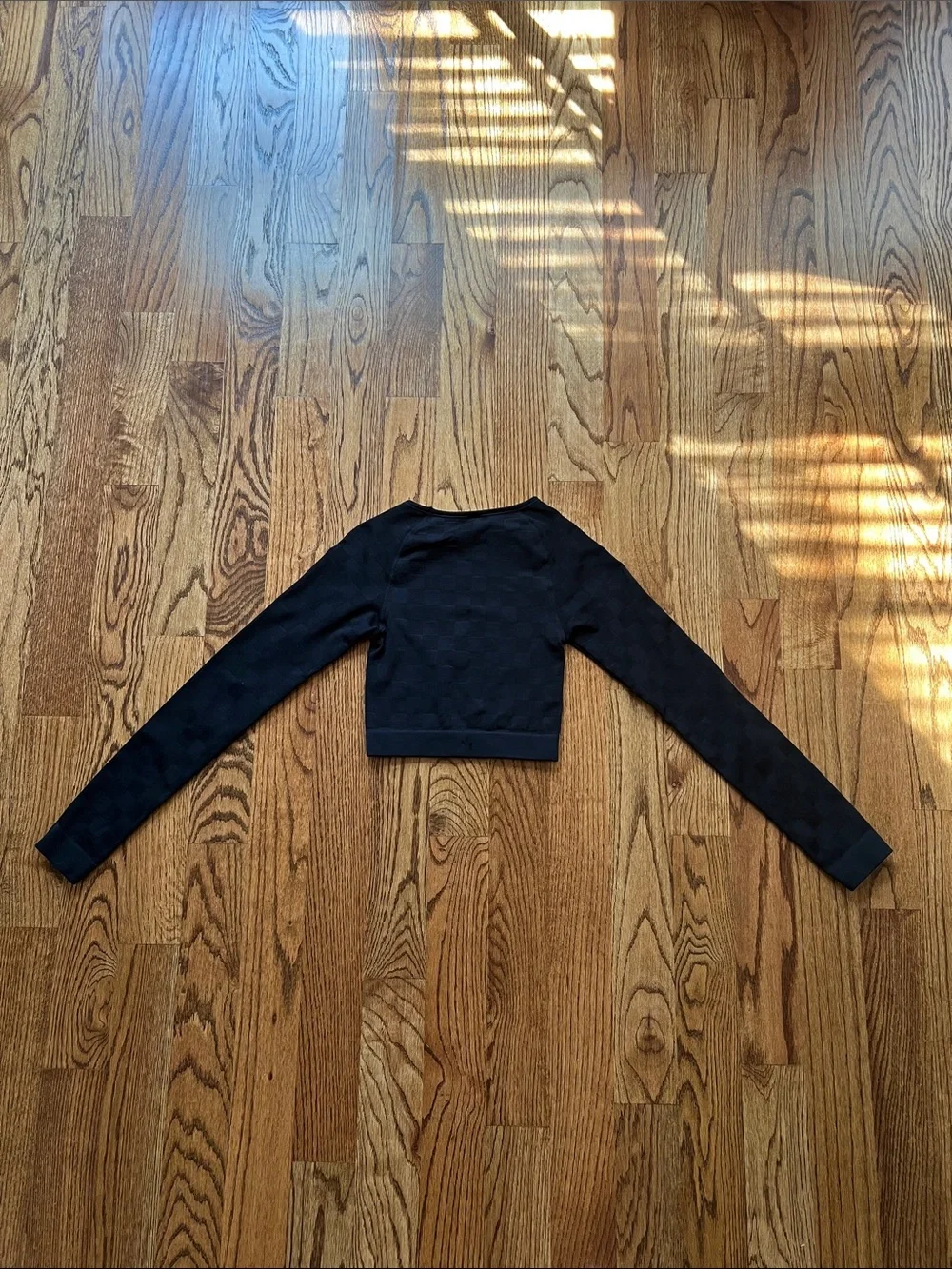 JoyLab Black Cropped Long-Sleeve Top